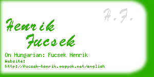 henrik fucsek business card